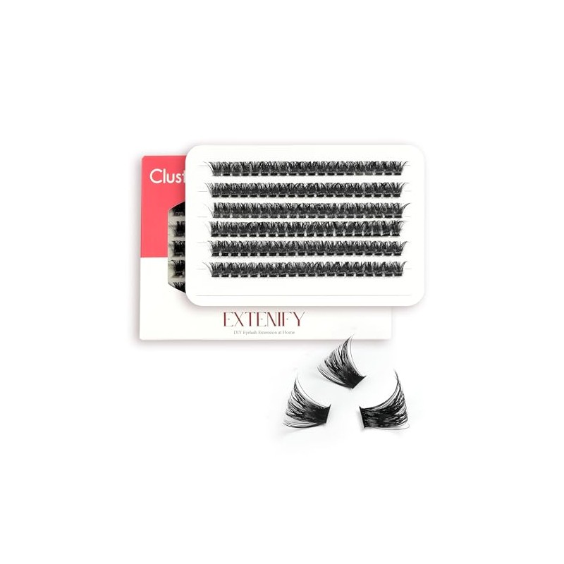EXTENIFY 12mm Individual Lashes D Curl 80D Cluster Lashes 120pcs