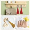 uxcell 4Pcs Leather Keychain Tassels, Women Tassel Bag Charm for