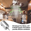 RV Exhaust Fan Motor, 12V D-Shaft RV Vent Motor, Compatible