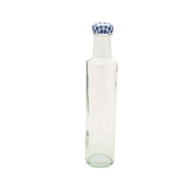 Kilner Round Dressing Bottle, Clear, 250 ml, White, Round Dressing Bottle 250ml