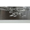 Engraved US American 3D Fierce Eagle Diamond Etched Silver Car