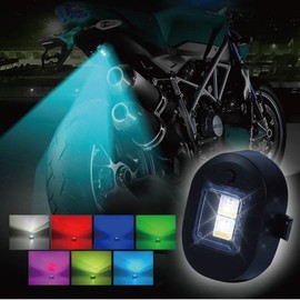 Liberator Plus [No Wiring Required] Strobe Light, Small Auxiliary Light, Waterproof (Set of 4) LED Lighting, 22 Flashing Patterns, Full Charging in Approximately 30 Minutes, Approximately 4 Hours of