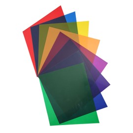 Wisoqu Filtro de Gel de Corrección de Color para Luces LED Estroboscópicas de Estudio, Mejora los Tonos de Piel, Ajusta los Colores, Cuadrado de 30 X 30 Cm, Aplicación Múltiple (8PCS)