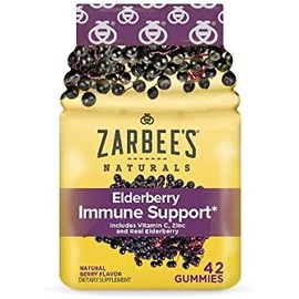 Zarbee's Adult Elderberry Immune Support Gummies, 42 Count