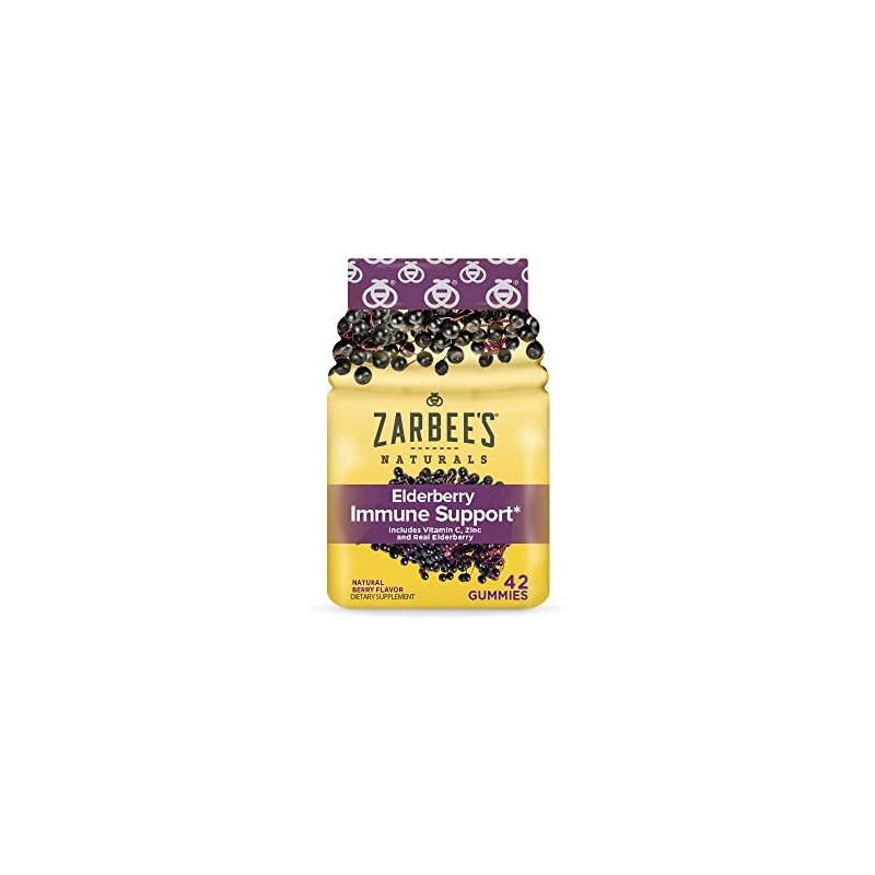 Zarbee's Adult Elderberry Immune Support Gummies, 42 Count