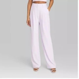Wild Fable Women's Wide Leg Trousers - Wild Fable Light Violet 0