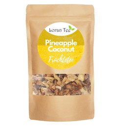 LORAN Raspberry Pineapple Set, Raspberry Cherry, Coconut Pineapple Fruit Tea, 150 g, Tea Bottle with Strainer to Go Teamaker 500 ml, Double-Walled, Insulated