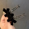 Imported Hair Accessory Materials / Imitation Diamond Butterfly Edge Hairpin (CD159 Free Size) [Black] 200ea