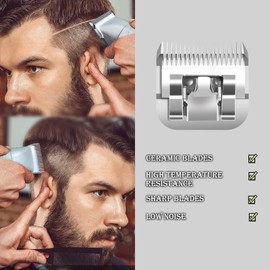 4 Pack Professional Detachable Replacement Blades set,Size（1-1/2+#2+3-1/2+3-3/4）Cut Length 4mm to 13mm,compatible with Oster Classic 76/Andis AGC,BDC,BGC,MBG Series Detachable Clippers