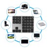 Wireless Number Pad 35 Keys Aluminum Alloy Ultrathin Rechargeable Ergonomic