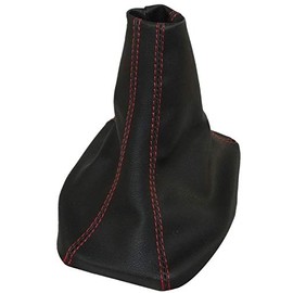 AERZETIX: Gear Stick Gaiter Faux Leather Black with Red Stitching