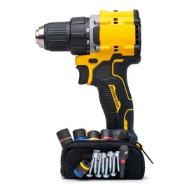 The Bit Pouch - Magnetic Bit & Screw Holder for Screws, Bolts, Driver Bits, Drill Bits - Alternative to Magnetic Wristband - Perfect Gadget Gifts for Men, Electrician Tools. - Size: Small