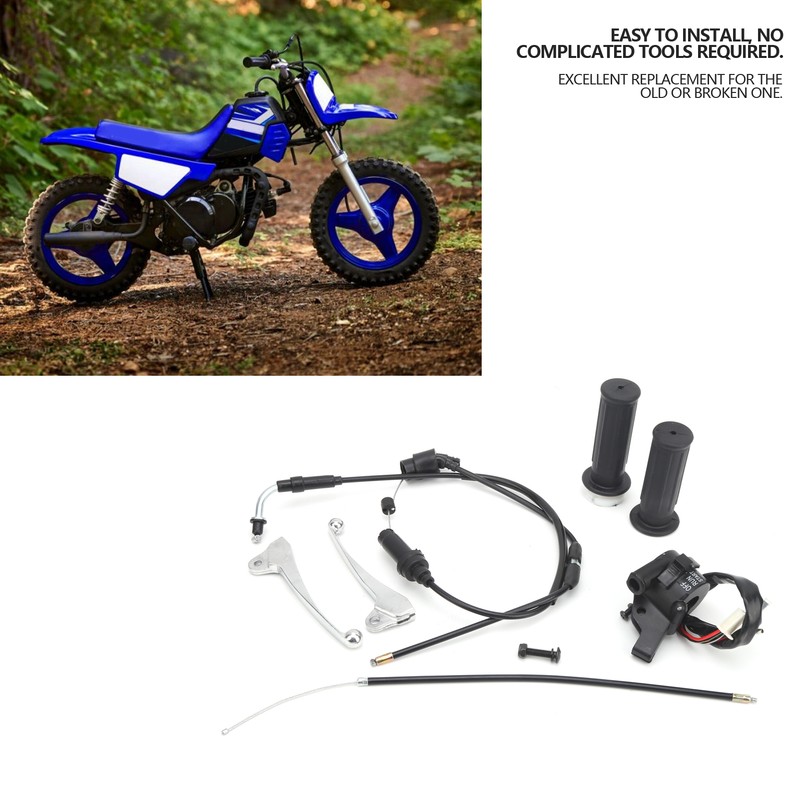 Throttle Grip Cable Brake Lever Ignition Switch Kit Fit for