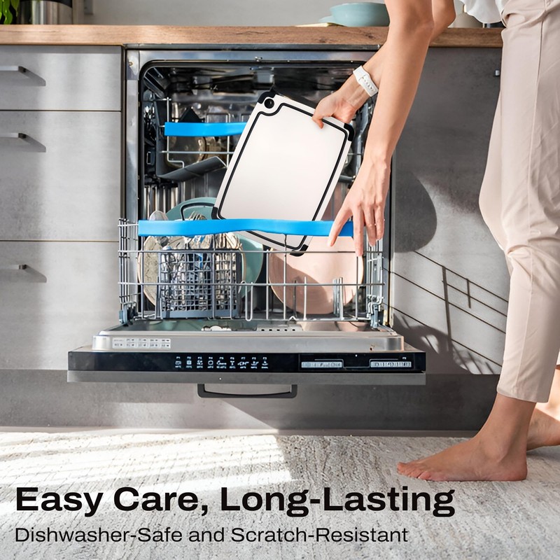 Composite Wood Cutting Board Large – BPA-Free Non-Porous Dishwasher Safe