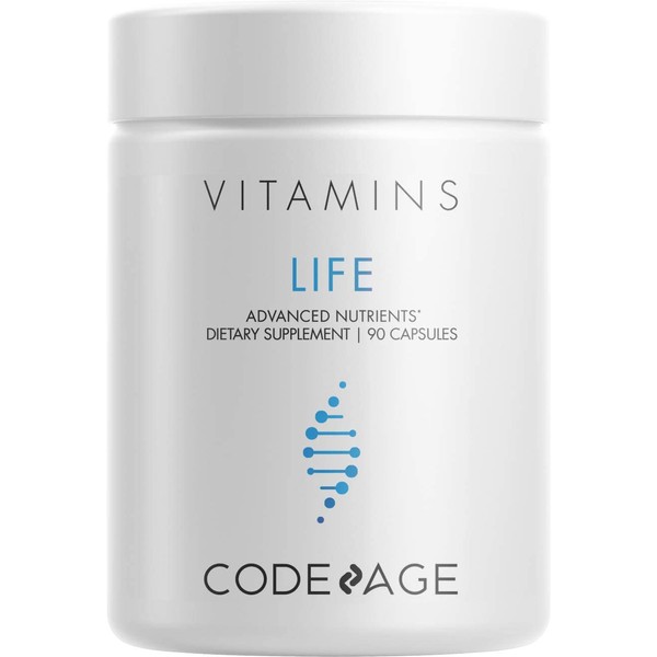 Codeage Life Telomere Supplements - 5 MTHF Folate Vitamin B9, Vitamin B12 Methylcobalamin, Vitamin D3, L-Theanine - Ashwagandha, Astragalus - DNA, Methylation Cycle - Non- GMO - 90 Capsules
