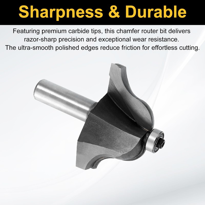 sourcing map Raised Panel Router Bits 1/2" Shank Ogee Bead