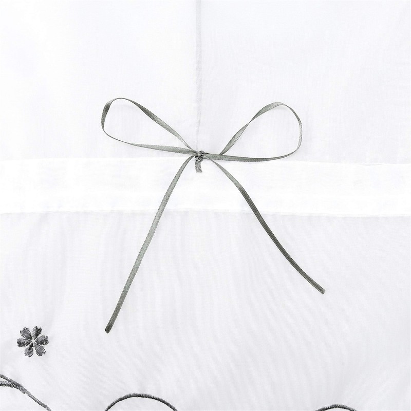 ESLIR Roman Blind with Tabs, Transparent Tab-Top Kitchen Curtains, Modern