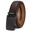 KEMISANT Mens Belt, Leather Ratchet Belt Customizable Fit,Effortless Style 35mm(Deep