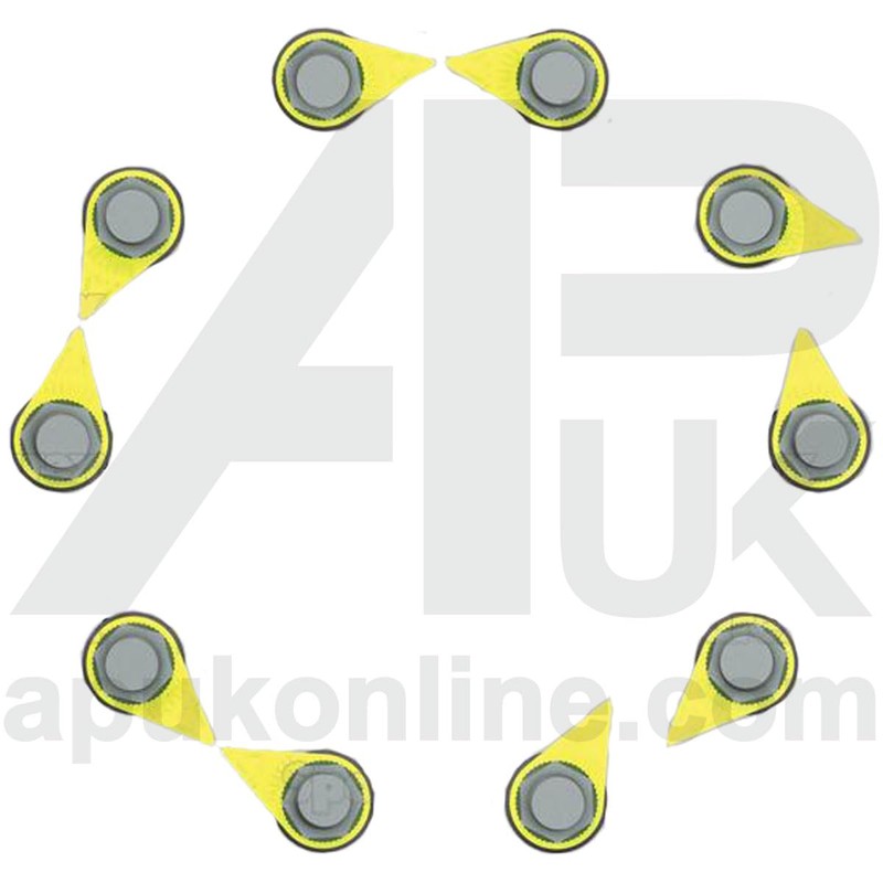 APUK 6x Checkpoint Wheel Nut Indicator Rubber Boot Dust Cap