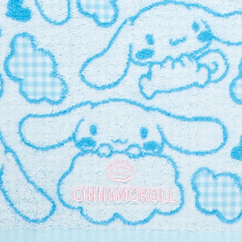 Sanrio 800856 Cinnamoroll Bath Towel, Antibacterial and Deodorizing Treatment, Silver