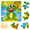 12-Pack Jigsaw Puzzles for Toddlers Wooden Animals Jigsaw Puzzles for