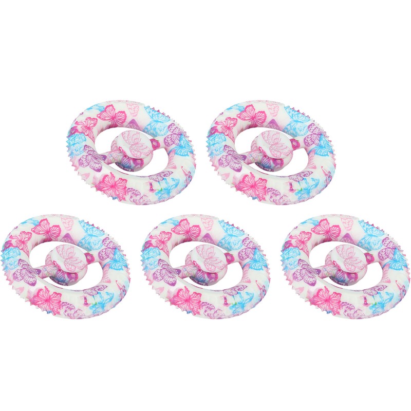 5PCS Round Hand Grip Ring Printed Silicone Fidget Toy Finger