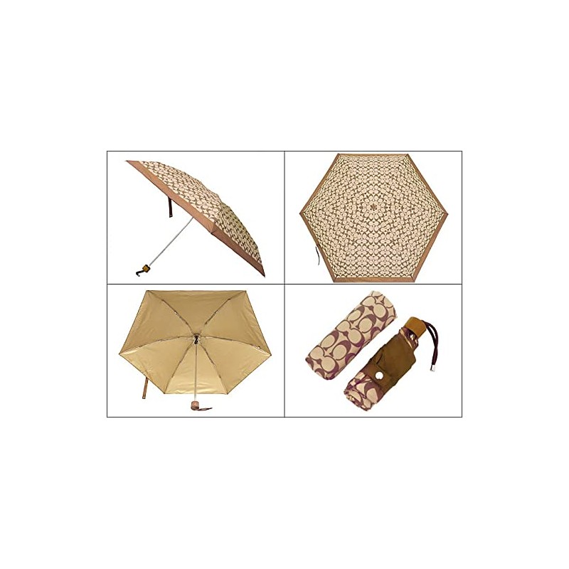 Coach FC4322 C4322 Signature UV Protection Mini Umbrella, Women's, Outlet