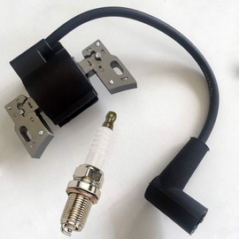 LIYYOO 593872 799582 Ignition Coil + Spark Plug Compatible with Briggs & Stratton 08P502 09P602 09P702 Armature Magneto Lawn Mower Engines