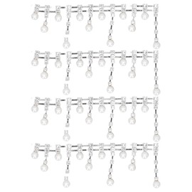 4Pcs Crystal Claw Chain Trimming Fringe Simulation Diamond Chain for Sewing Craft DIY DecorationPearl Pendant Crystal Claw   Chain