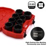 CASOMAN 1/2-Inch Drive Shallow Spindle Axle Nut Impact Socket Set,1-9/16"