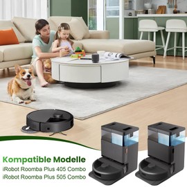 20 Stück Zubehör für iRobot Roomba Plus 405/505 Combo Saugroboter Ersatzteile, 6 Staubbeutel 4 Seitenbürste 4 HEPA Filter 4 wischtücher 1 Hauptbürste 1 Reinigungsbürste