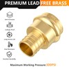 2-Pack HeSun Brass Press Fitting Adapter, 3/4" PRESS X 1"