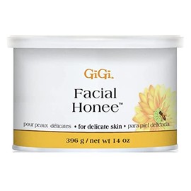 Gigi Tin Honee Wax Facial 14 Ounce Jar (Pack of 6)