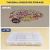 Bluedale 50Pcs Small Bead Organizer Box, Clear Rectangles Bead Storage