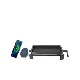 AbeeyGeomarn Car Phone Holder for Toyota Tacoma 2024 2025 Accessories Apply to 8 Inch Touch Screen 15W Fast Wireless Charger Screen Fixed Clip Cell Phone Mount with Dashboard Storage Tray