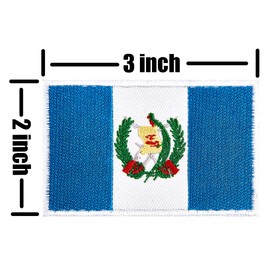ZXvZYT 3 Pack Guatemala Flag Embroidered Patches Guatemalan Flags Military Emblem Patch for Clothes Hat Backpacks Decorations