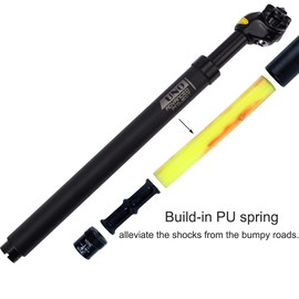 FOMTOR Bike Seatpost 30.9mm 350mm Adjustable MTB Bicycle Suspension Seat Post for Mountain Bike Road Bike Folding Bike Track Bike MTB, BMX