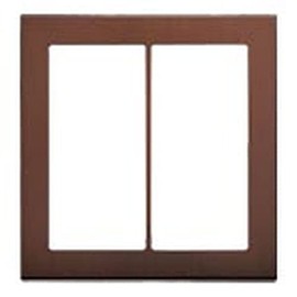 Panasonic WTV6102A1 Square Switch Plate, 2 Connections, Dark Brown