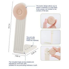 Cailoda Lock Sheet Holders Set of 12,Bed Sheet Lock Clips,Sheet Fasteners,Suitable for 7 inches and Above,Bed Sheet Clip securely Holds The Bed Sheet in Place,Easy Installation(Pink)