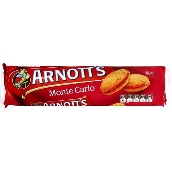 Arnott's Monte Carlo Jam & Cream Biscuits 250g