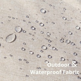 Pack of 2 Waterproof Pillow Covers Decorative Outdoor Pillows Sofa Cushion Covers Garden Spring Pillowcase Couch Cushion Cases for Patio Balcony Tent Sunbrella Beach Deck 20x20 Inch Beige