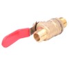 5 Pcs Ball Valve G1/4 Double Male Thread Thickened Brass