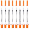 JIUPULL 30PACK U-100 Syringes, 30G 5/16" (8mm) 1ml/cc Disposable Syringe,