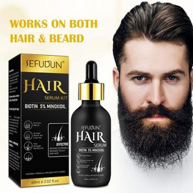 Sefudun 【Hair 】SEFUDUN 5% Μinoxidil Hair Serum 60ml -for Normal Hair - Haircare - Specification: Μinoxidil Hair Serum*2+Hair Roller