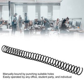 20Pcs Plastic Spiral Binding Coils - Spirals For Binding, Spiral Coils For Binding, 19mm(3/4"), 30 Sheet Capacity, A4 A5 Notebook, Black Binding Spirals, Remove For Students And Coworkers