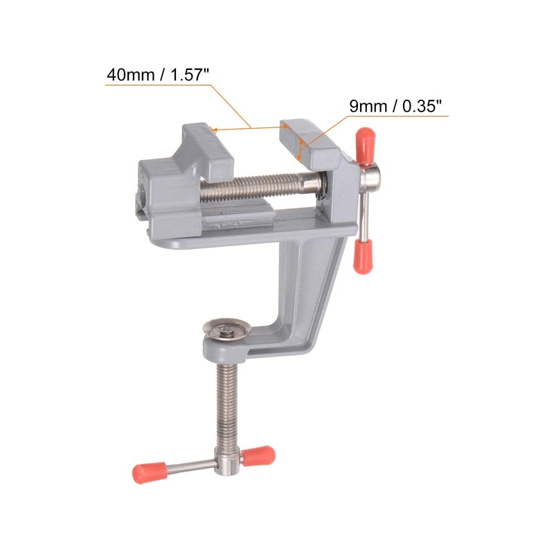 sourcing map Mini Bench Vise, 1.5" Jaw Width Universal Drill