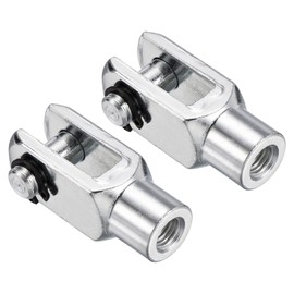 PATIKIL Air Cylinder Rod Clevis End 2 Pack 52mm Length M10x1.25 Female Thread Y Connector, Silver