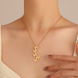 TseenYi Long Butterfly Necklace Gold Butterfly Pendant Necklace Multi Butterfly Drop Long Necklace Small Butterfly Pendant Necklace Chain Jewellery for Women and Girls, Alloy. Unique