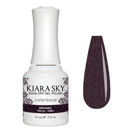 KIARA SKY Gel Polish | Soak-Off All In One 0.5 fl oz | G5064 Euphoric (Deep Plum Shade)