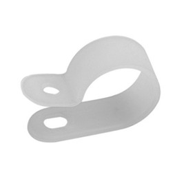 XLX 200pcs White Nylon R-Type Cable Clamp Fastener for 1/2 Inch (12.7mm) Dia Wire Tube (Plastic Wire Cord Clip Fixer)